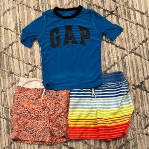 GAP Swim rashguard and shorts